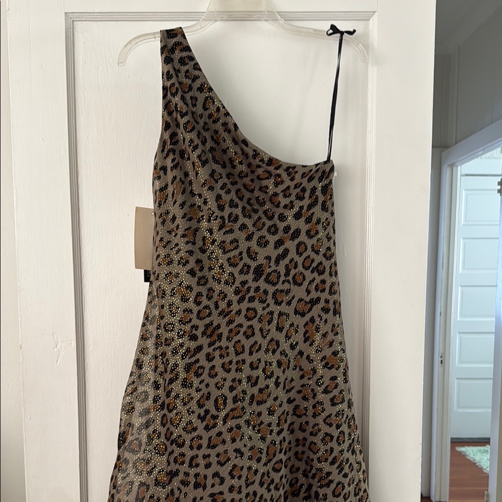 Leopard Print One-Shoulder Dress - Picture 6 of 7